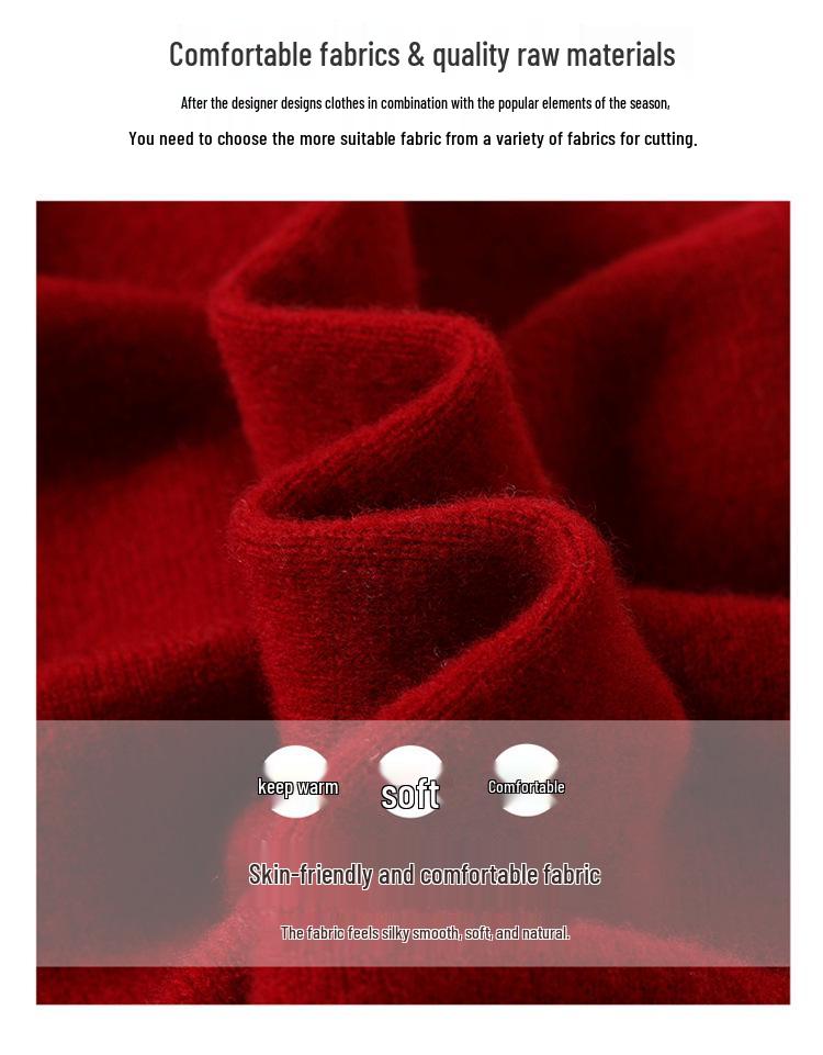 Women's Autumn Winter Pure Wool Knit Cardigan - Slimming Short Stylish Sweater Coat