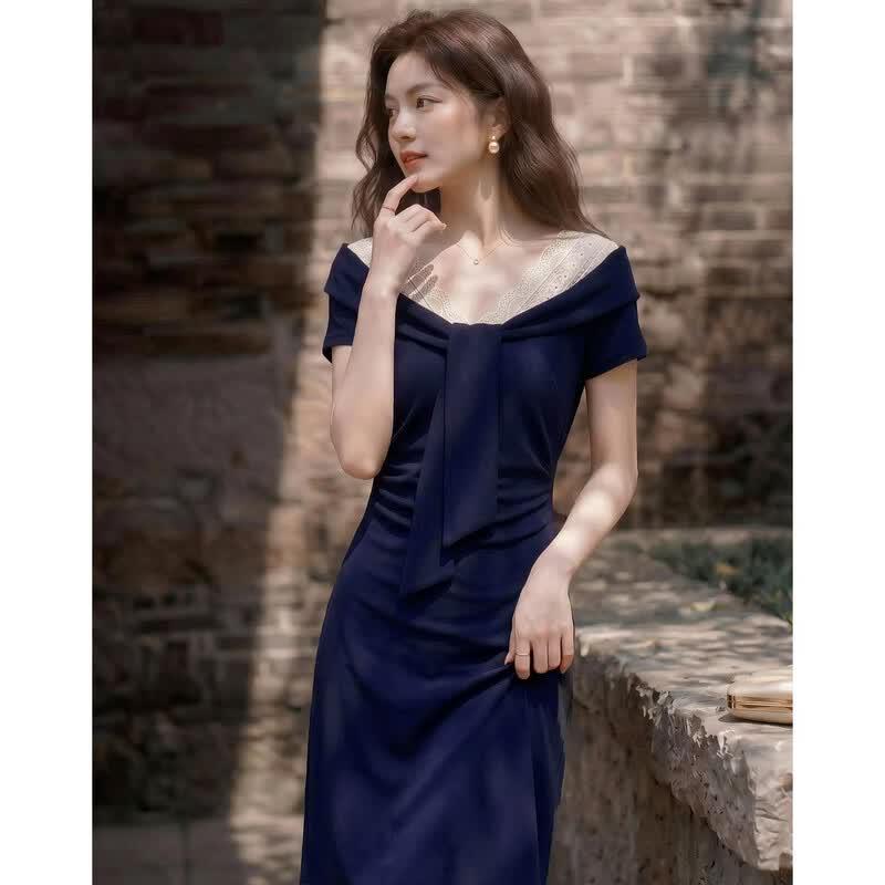 Women s Romantic Lace A-Line Mini Dress L