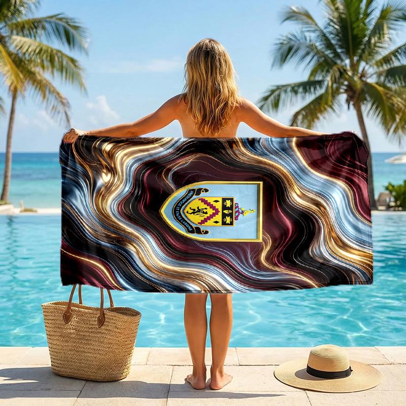 Burnley Football Beach Towel Soft Microfiber Summer Towel Quick Dry Absorbent Towel for Beach Swimming Pool Travel