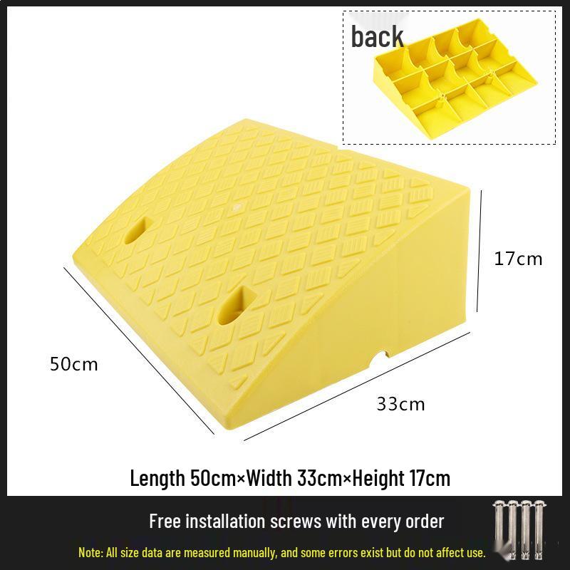 Car Ramp Sill Pad - Plastic Vehicle Curb Slope & Speed Bump
