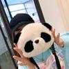 Panda Head Crossbody Bag Versatile Cute Plush Bag Cartoon Shoulder Bag