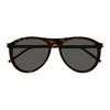 Saint Laurent Logo Mirrored Leg Irregular Shape Sunglasses Men Sunglasses Tortoiseshell SL667