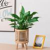 Rattan Style Plant Stand Durable Plastic Flower Pot Holder for Indoor Plants Green Plants