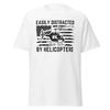 Easily Distracted By Helicopters Shirt, Gift for Helicopter Pilots, Helicopter American Flag Shirt, Mens Shirts