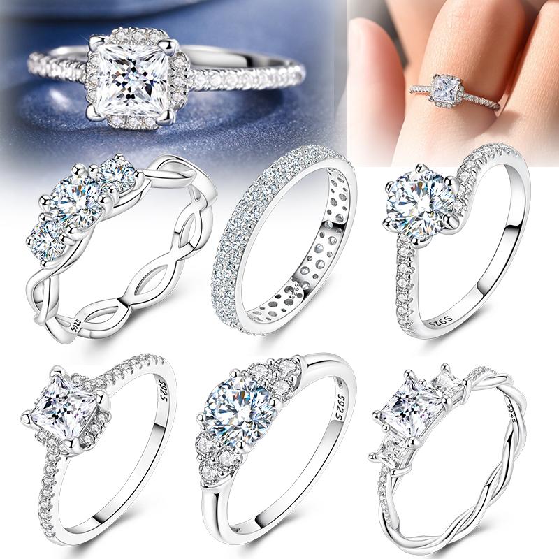 Moissanite Diamond Ring Authentic Copper Metal Metal Simple Sparkling Shiny Oval Stone Ring Designed For Women Engagement Luxury High Quality Fine