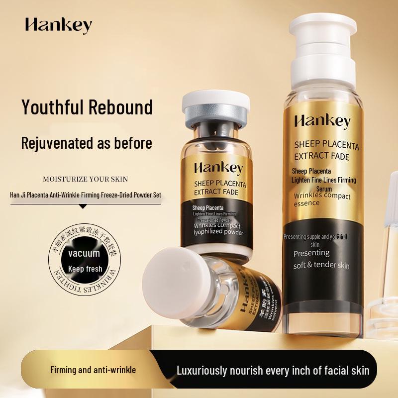 Han Ji Placenta Firming & Hydrating Skincare Freeze-Dried Powder Set for Fine Lines