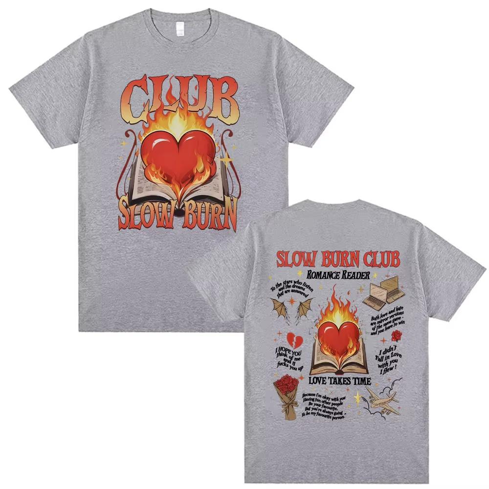 

Slow Burn The Work and Wonder of the Wait 100Cotton cover graphics Tshirt Unisex Fashion Oversized Casual Short Sleeve shirt 4XL