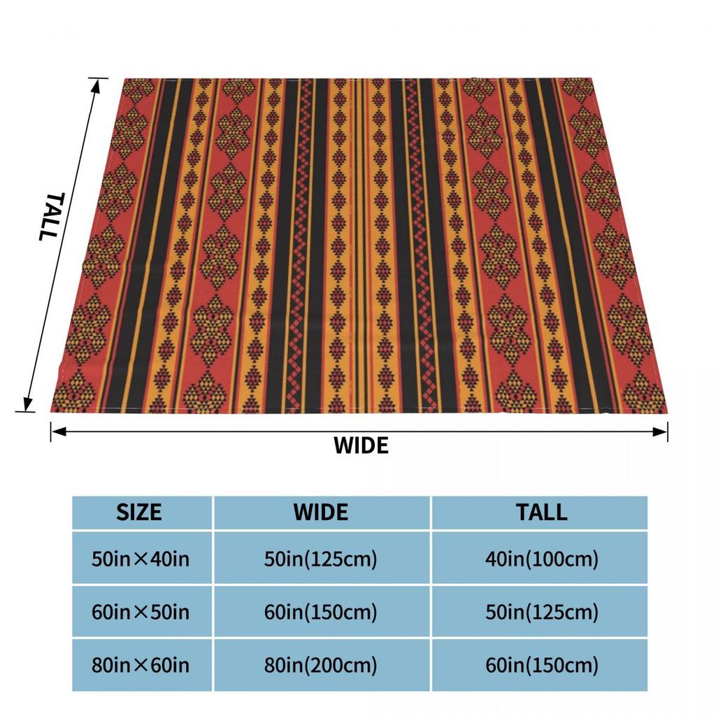Foutha Kabyle Ethnic Knitted Blanket Amazigh African Tunisia Flannel Throw Blankets Home Couch Decoration Soft Warm Bedspreads