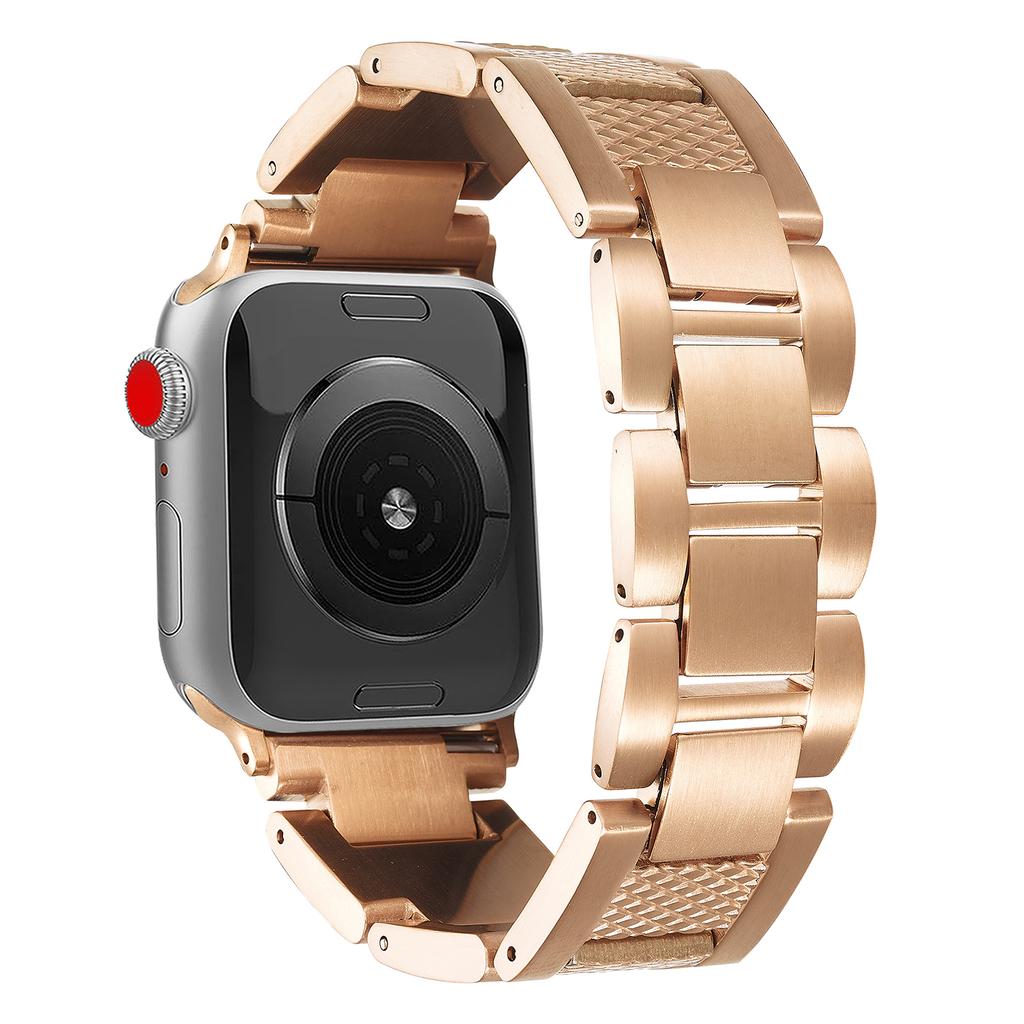 3-Bead Watch Strap for Apple Watch Series 10 9 8 7 SE 6 5 4 3 2 1 42mm 41mm 40mm 38mm Stainless Steel Wrist Band