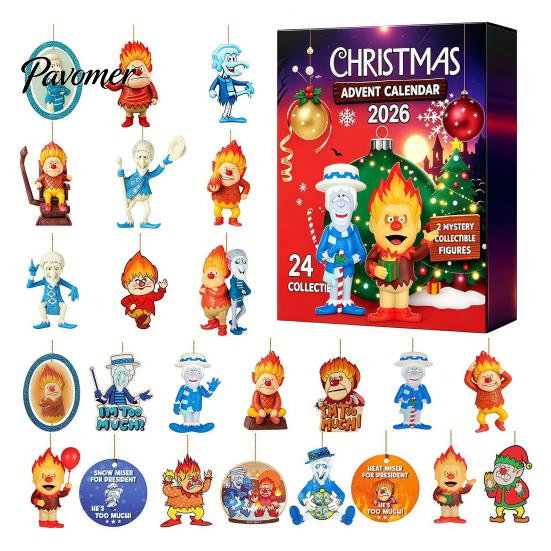 Advent Gift Boxes for Kids Christmas Calendar 2026, 24-Day Surprise Countdown with 24 to Acrylic Pendants, Anime Themed Collectible Gifts Kids, Adults
