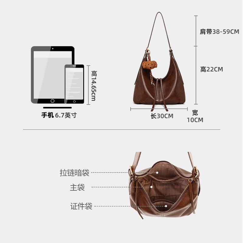 Tote Bag Women'S Bag Autumn And Winter Fashion Shoulder Underarm Bag Large Capacity Commuter Messenger Bag