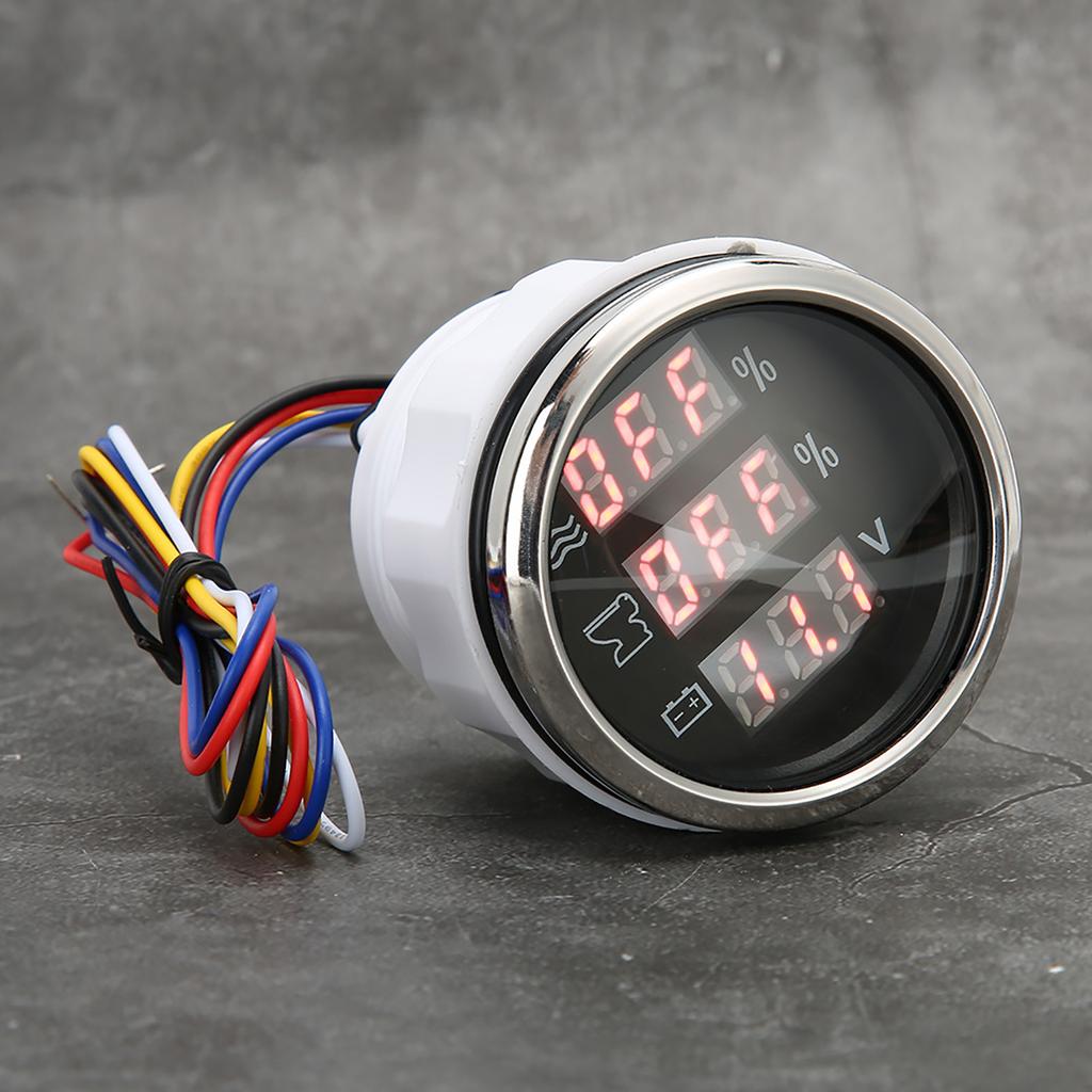 52MM 2in 3‑In‑1 Water Level Meter Sewage Gauge Voltage Instrument 0‑190 Ohm EU Standard