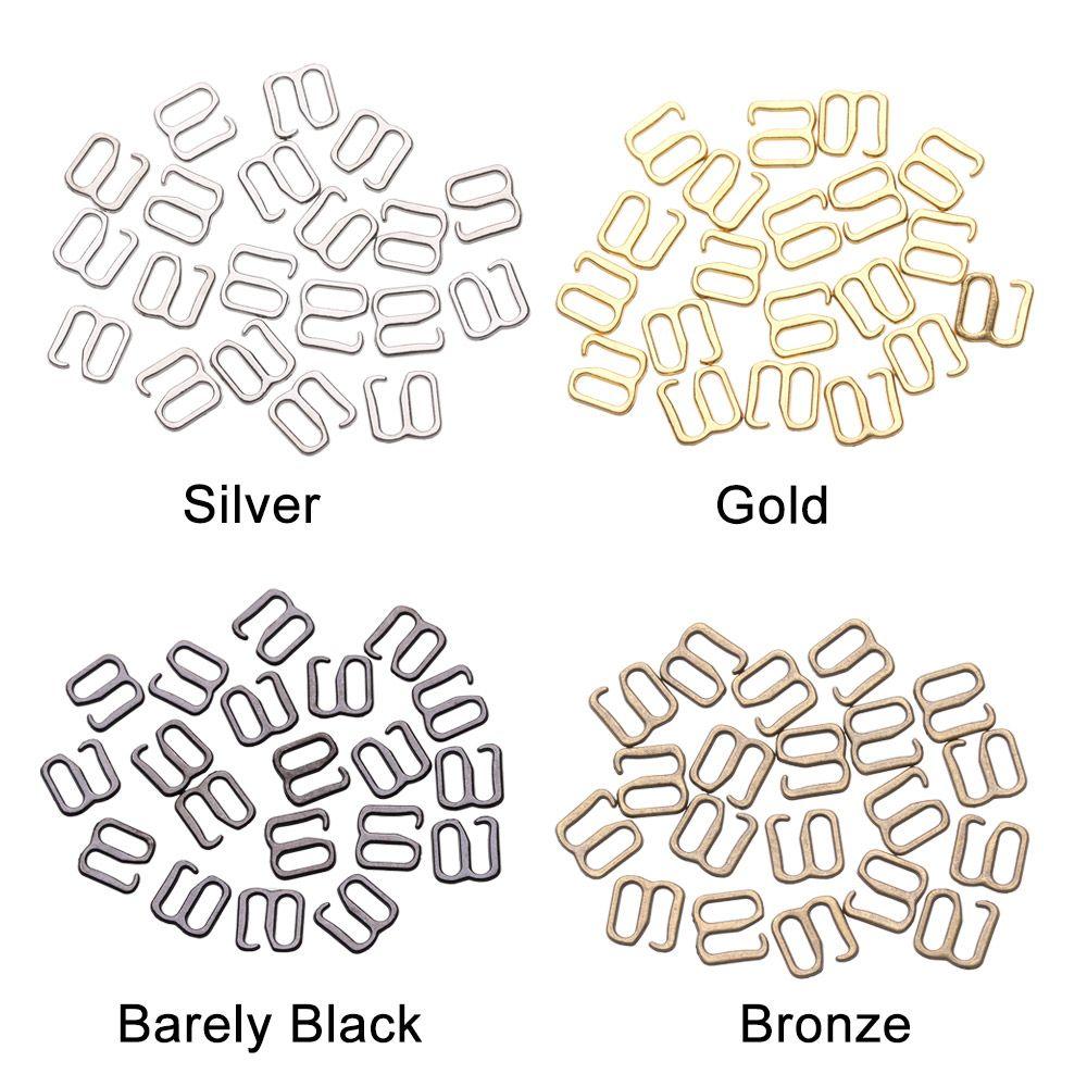 20/40pcs Mini Ultra-small 6mm 9 Metal Type Bar Doll Tri-glide Belt Buckles Clips Buttoon Adjustment Buckles DIY Doll