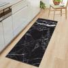 Black White Marble Print Long Runner Rug Non-slip Washable Kitchen Floor Mat Modern Abstract Home Decor Carpet