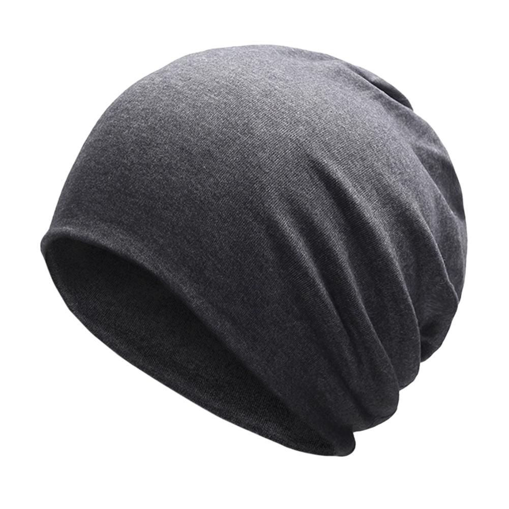 Unisex Stylish Knitted Cotton Cap Solid Color Warm Beanie Prevent Cold Wind Hat for Winter Autumn
