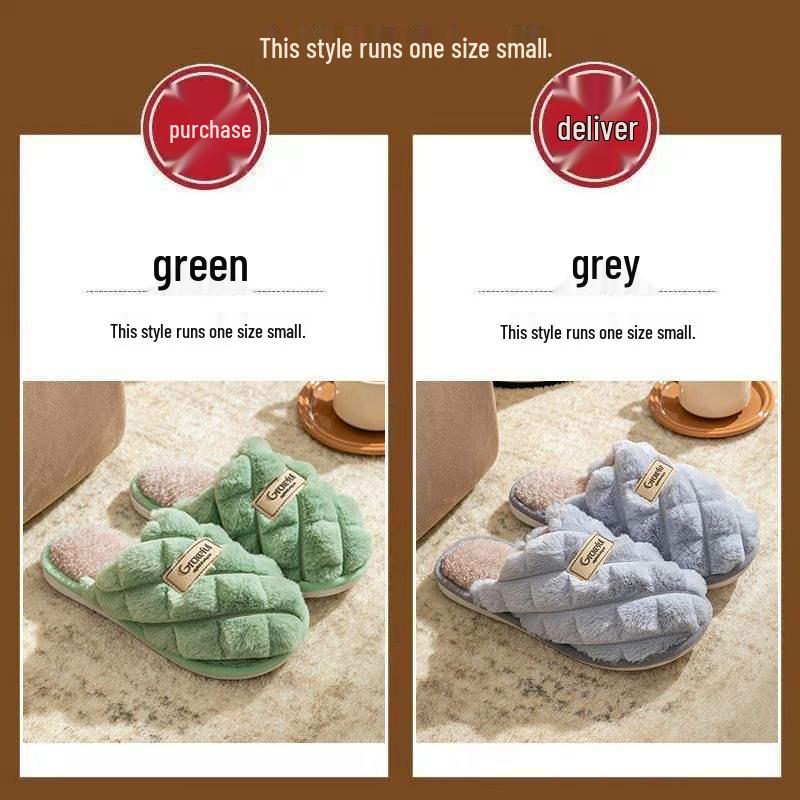 Trendy Cotton Non-Slip Indoor Slippers for Women & Couples, Perfect for Autumn and Winter