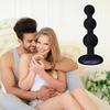 Tapón Anal de Silicona con Bolas Anales Cadena Anal de Tres Bolas de 4.2 Pulgadas Juguete de Entrenamiento con Pedrería Morada Juguete Sexual para Adultos para Juego en Pareja Masculino Femenino