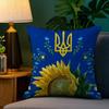Ukraine Flag Aesthetic Pillow Case Plush Fabric Soft Double Sided Print Sofa Cushion Cover Throw Pillow Covers
