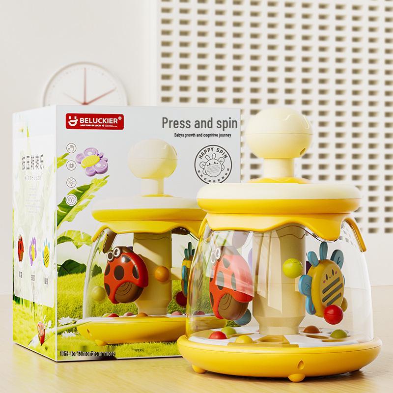 Cross-border Carousel Insect Toy: Baby's Early Education Bouncy Ball & Roller