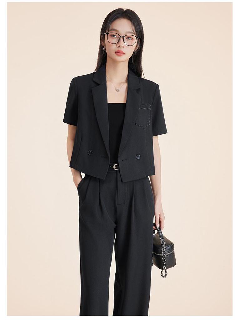 Women's 2025 Thin Short Sleeve Blazer Suit - Summer High-End Professional Wear