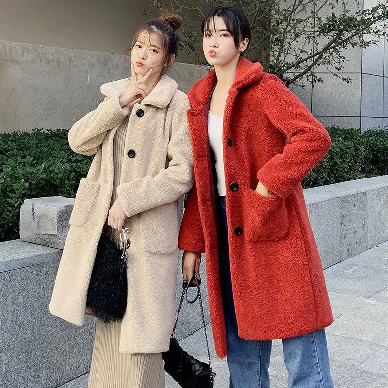Autumn and Winter New Imitation Fur Granular Short Imitation Wool Coat Long Sheep Shearing Lamb Wool Coat Women