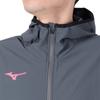 Mizuno Tech Shield Training Ombre Blue Size S MC-LINE Jacket, Windproof, Stretch, Water-Repellent, Gray/Hibiscus Pink, (32MCA653)
