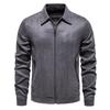 Men’s Suede Turn Down Collar Outdoor Jacket