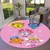 LittleMissMr Round Area Rug,Carpet Rug for Living Room Bedroom Sofa Playroom Decor,Non-slip Floor Mat