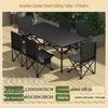 Portable Folding Outdoor Table and Chair Set for Camping, Picnic, BBQ, and Cooking.
