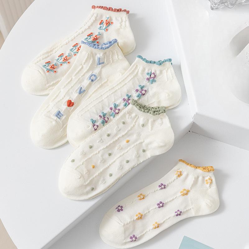 Women's Short Socks, Shallow-cut, Instagram, Trendy and Cute Japanese Spring and Autumn Style Low-top Short Socks, Summer Boat Socks