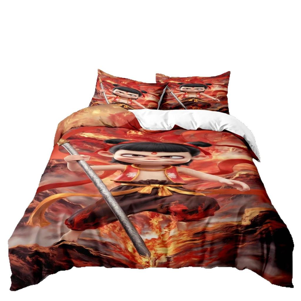 Cartoon Animation Movie Quilt Cover Three-Piece Bedspread