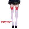 Sweet Bowknot Accent Thigh High Long Socks for Women Halloween Cosplay Parties Fishnet Striped Thigh High Stockings