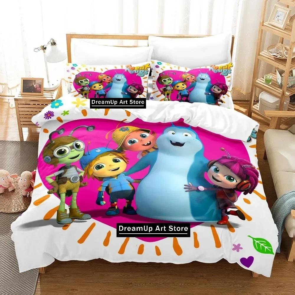 3D Print Fashion Beat Bugs Bedding Set Boys Girls Twin Queen Full Size Duvet Cover Pillowcase Bed Adult Bedroom