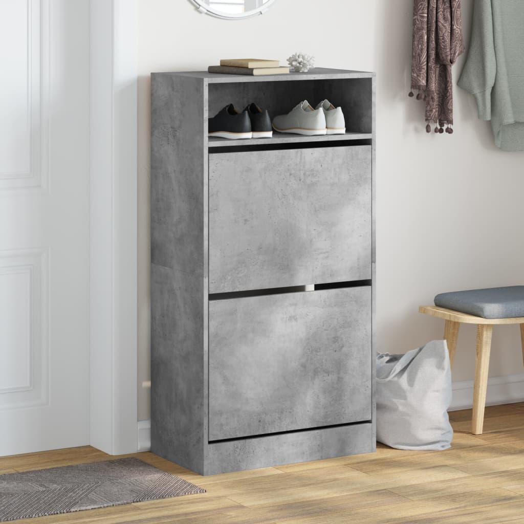 Vidaxl Szafka Na Buty, Szarość Betonu, 60X34X116 Cm