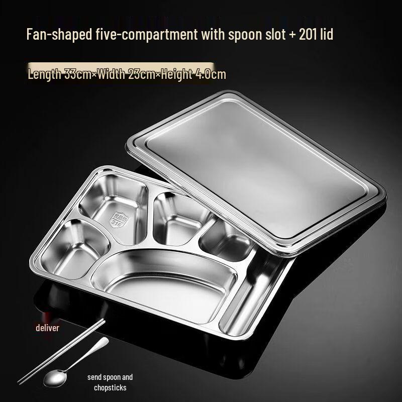 Stainless Steel Divided Fast Food Tray