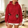 Hanorac unisex cu croială largă și buzunar pentru pisici și câini, Hanorac casual pulover
