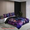 3pcs Wolf at night pattern printed bedding set, 1*duvet cover+2*pillowcase, suitable for king bed, single bed for all seasons