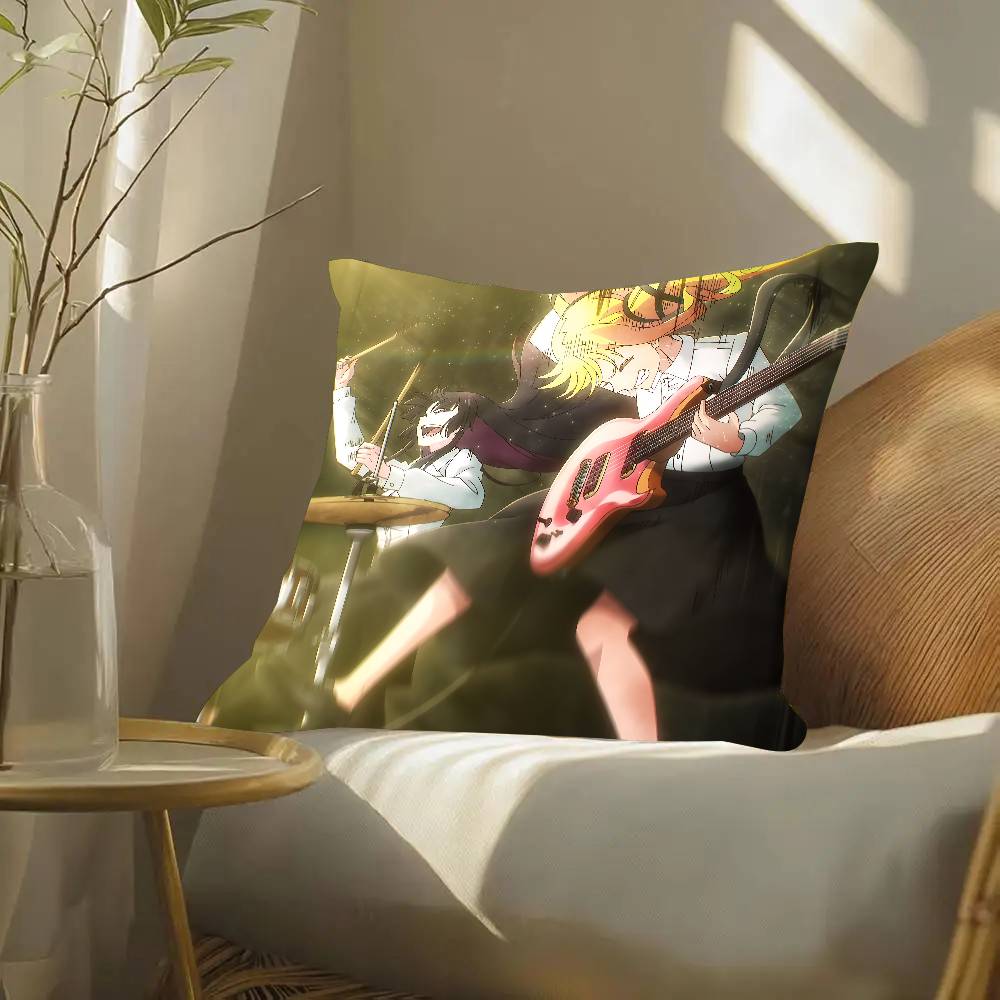Rock Is A Lady's Modesty Manga Pillow Case Fashion Square Pillowcase Bedroom Sofa Room Ins Decoration Leisure