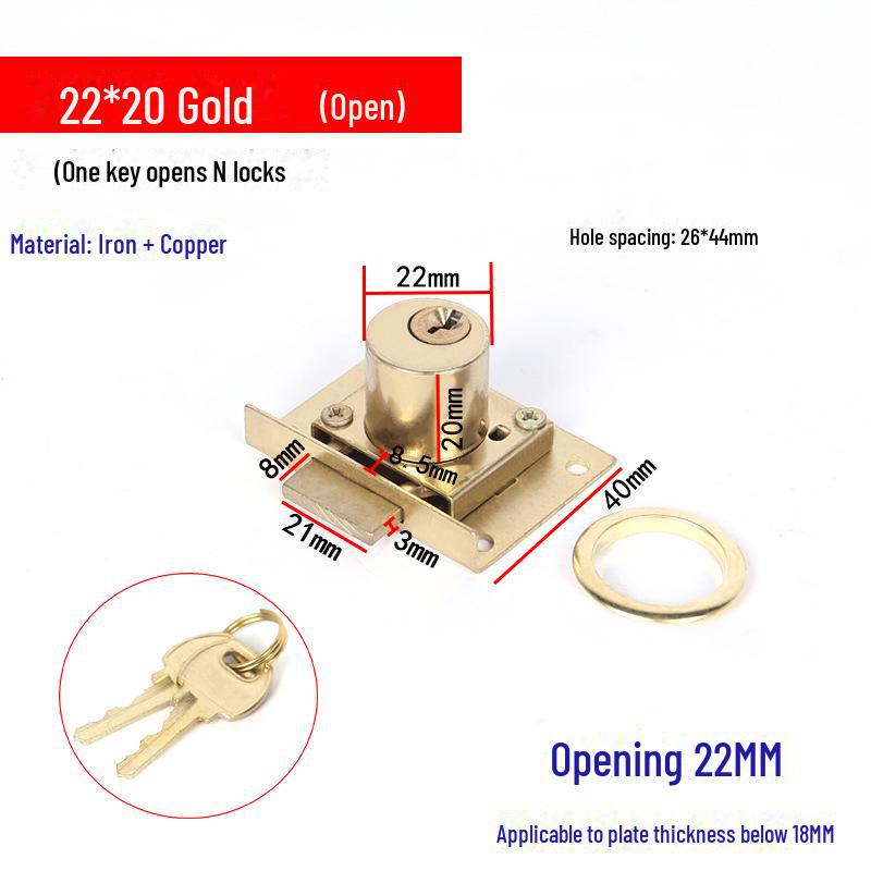 Încuietoare cu trei sertare pentru mobilier de birou și dulapuri de dosare