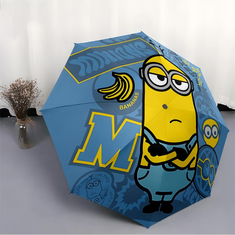 1pz Ombrello Automatico Apri/Chiudi Minions Robusto Telaio in Ferro, Ombrello da Viaggio Compatto - Regalo Perfetto per Donne, Uomini a0829120
