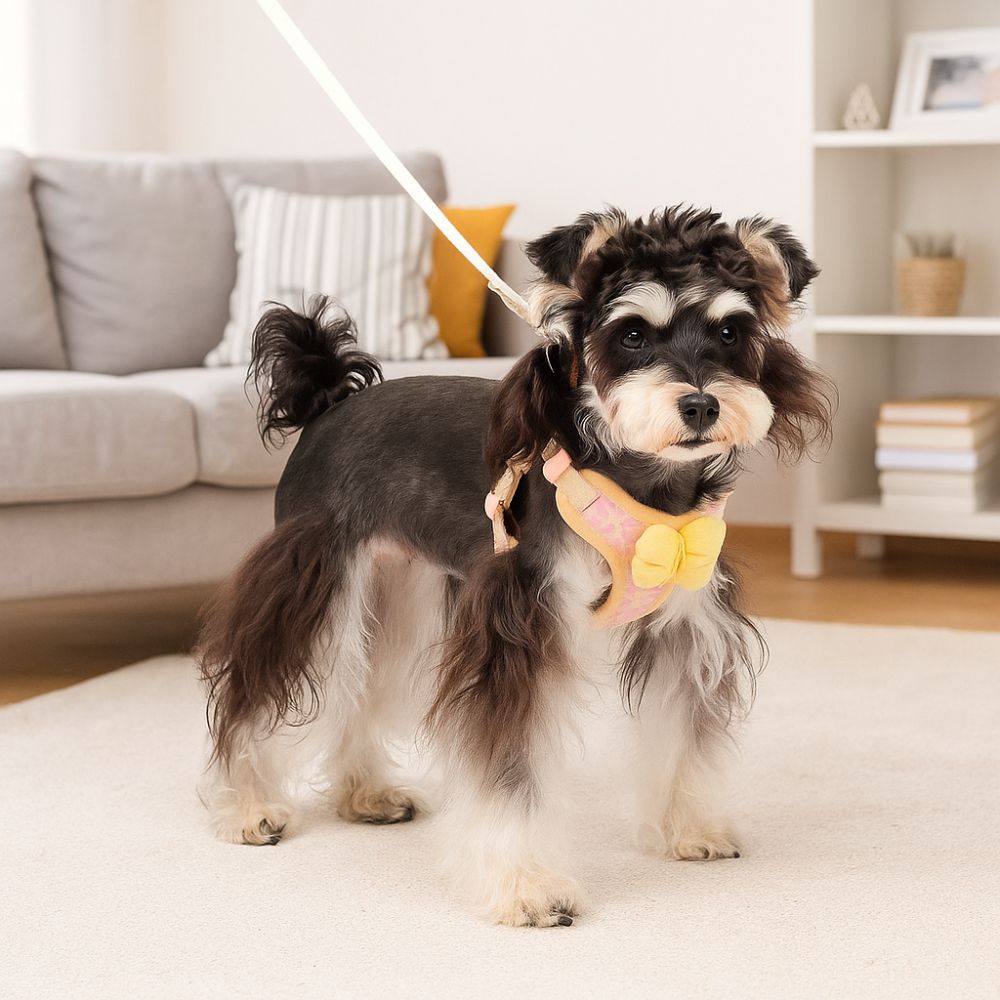 Verstellbares Hunde-Schleifengeschirr Atmungsaktives Bequemes Hunde-Kühlweste Spleißende Bonbonfarbe Haustier-Zugleine Haustier-Spaziergangstraining