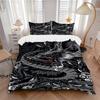 3PCs Dragon Art Design Cover Set, Breathable Fabric, Machine Washable (1 Duvet Cover + 2 Pillowcases) (Without Quilt) Yy250911124