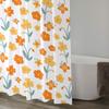 Lovetar Cute Flower Elegant Floral Shower Curtain Retro Washable Waterproof Fabric Bath Curtains Set for Bathroom with Hooks Dec