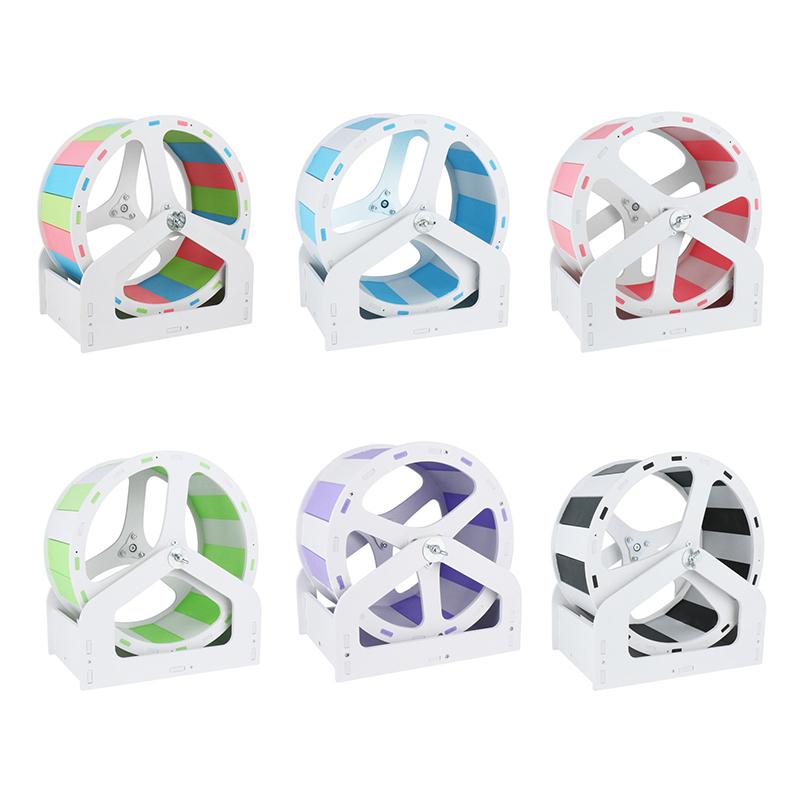 

Колесо хомяка ПВХ Деревянная пластиковая доска Бесшумное колесо для хомяка с подставкой для ежа хомяка R