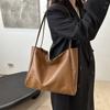 Minimalist And Modern Pu Tote Bag For Women In Brown With Generous Space Perfect For Use Daily
