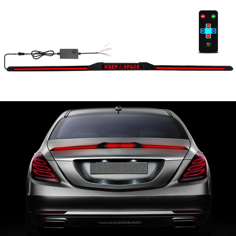 3.94ft-4.27ft Adjust Universal LED Spoiler Rear Spoiler Lip Kit for Car Trunk, Brake Light, Trunk Spoiler Fit for Roof, Wing