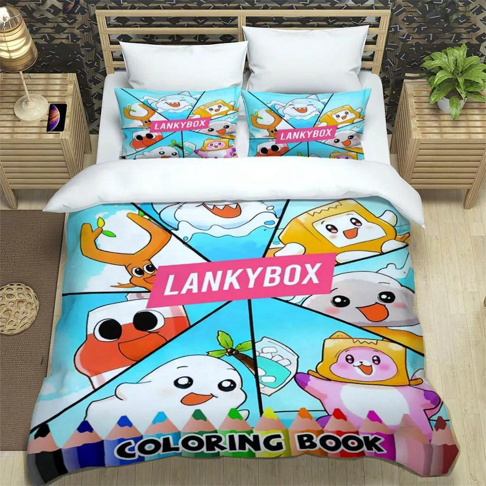 Lankybox Foxy Boxy Cute Bedding Sets Exquisite Bed Supplies Set Duvet Cover Bed Comforter Set Bedding Set Luxury Birthday Gift