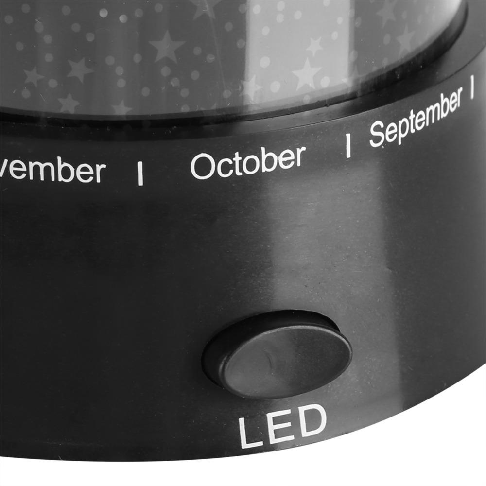 Battery Powered Night Light Stars Pattern Projector Light Romantic LED Projector Lamp Room