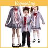 Kostium Halloweenowy Zombie Student z Przezroczystymi Detalami Dla Dzieci