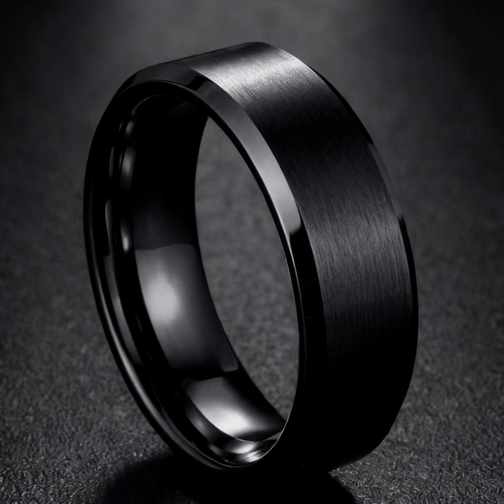 Stainless Steel Ring, Non-fading, Instagram-style Matte Finish, Trendy Men’s Ring with a Niche Design, Minimalist Titanium Steel Band.